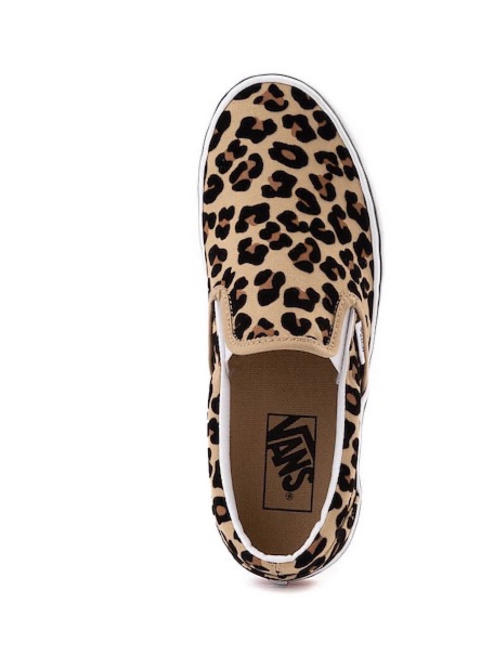 Vans Women’s Slip-On Leopard Print Sneaker - Tan/Black